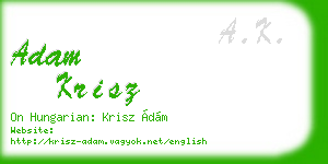 adam krisz business card